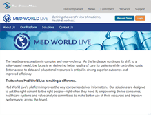Tablet Screenshot of medworldlive.com